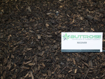 Recover mulch including blood and bone with label